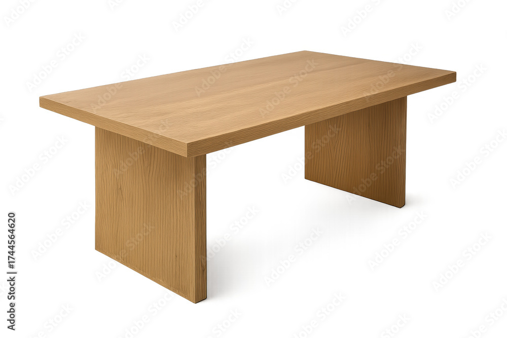 Fototapeta premium Modern wooden office desk or dining table