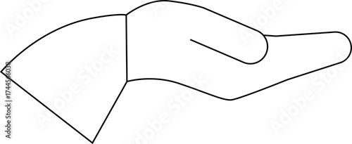 line icon of palm with white background