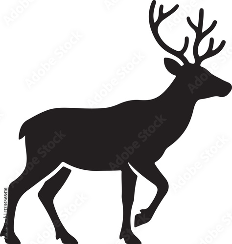 silhouette of a Reindeer