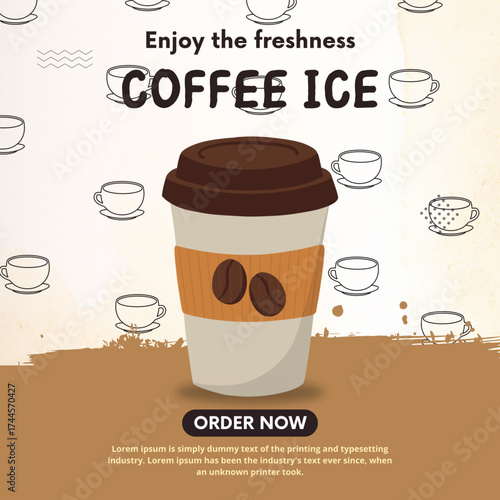 Coffee poster and flyer templates. Templates for marketing, advertising, banners, and posters.