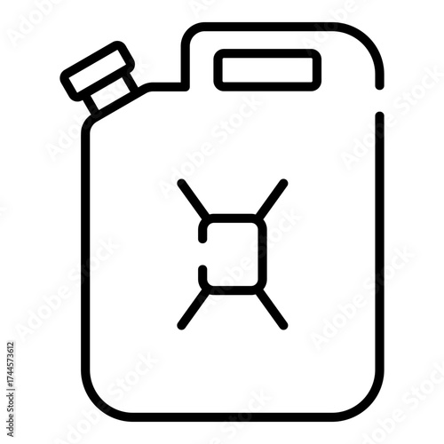 Jerrycan black line icon