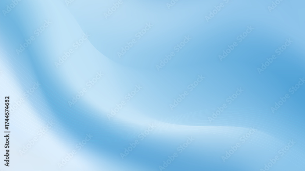 Obraz premium Soft Blue Waves Abstract Background
