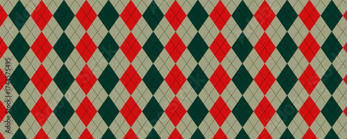 Argyle pattern collection poster set. Seamless vivid geometric background for christmas, xmas cover, fabric, textile, men clothing, wrapping paper. Backdrop Little Gentleman party invite card