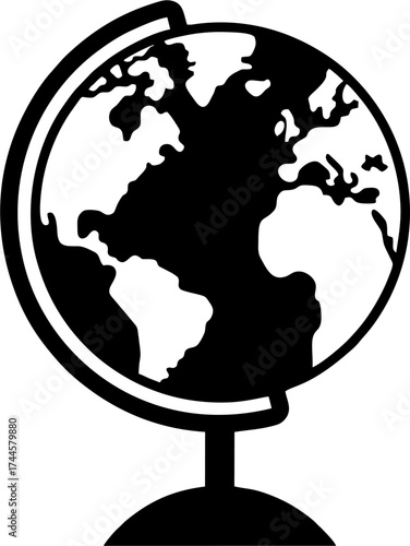 globe on a white background