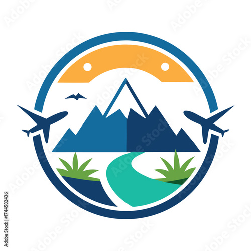 Modern Travel Agency Logo Vector