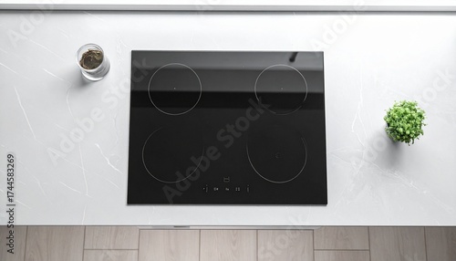 Single Induction Stove on Gray Countertop
