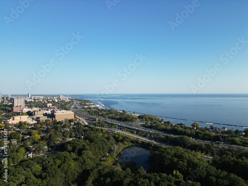 Canvas Print Aerial view of Toronto Waterfront from High Park