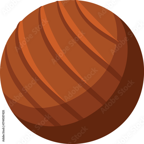 Isolated Chocolate Bonbon Sweet Dessert Vector Icon