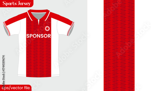 Vector sport jersey soccer for sublimation