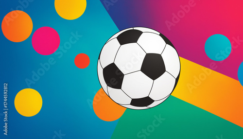 Classic soccer ball illustr...