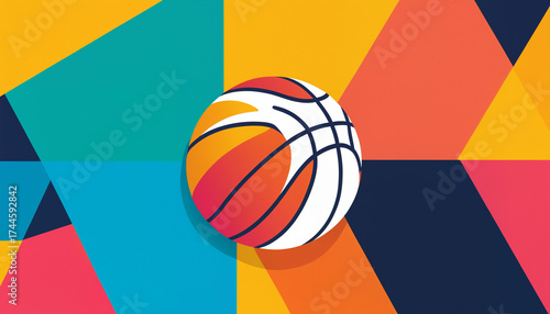 modern basketball ball illu...