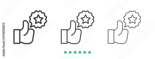 Recommend icon. Thin line icon vector