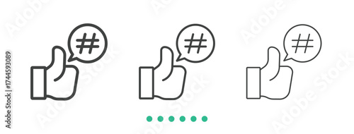 Social media icon. Thin line icon vector