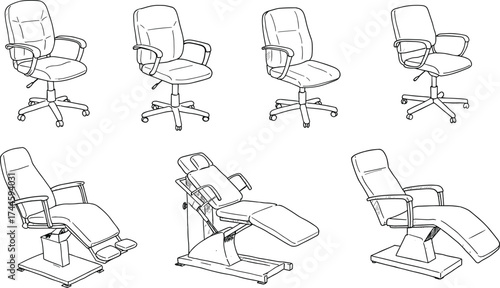 Office chair, ergonomic chair, swivel chair, executive chair, medical chair, reclining chair, hospital chair, therapy chair, adjustable chair, comfort seating