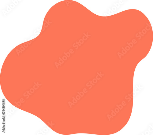 Abstract Coral Blob Shape - Organic Blob Form