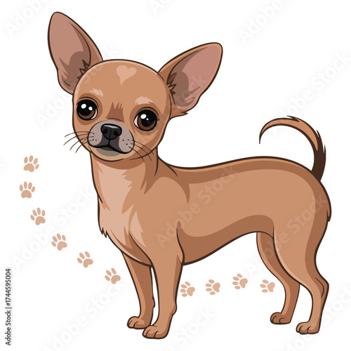 Cute dog concept vector illustration perfect for adorable breed pet, domestic animal, beige puppy, sticker, social networks and messenger use