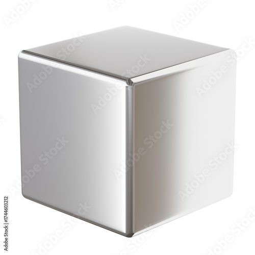 Y2K Metal Square 3D Render