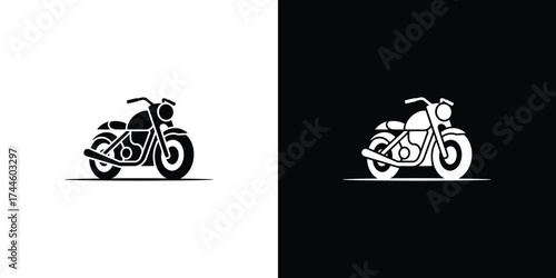 Motorcycle Side View Isolated on Transparent Background