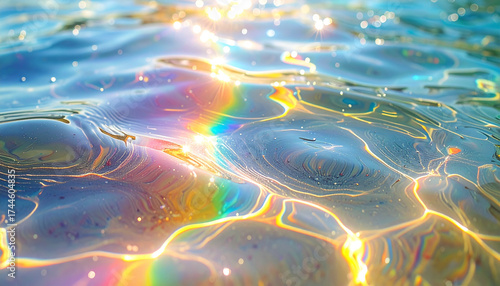 Fototapeta Naklejka Na Ścianę i Meble -  abstract blue background with reflection, water background material