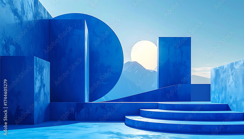 Naklejka premium Geometric Water Reflection Series