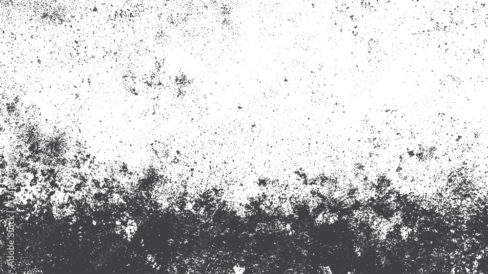 Fototapeta premium Dirty Monochrome Grunge Texture with Grainy Scratches and Old Damaged Canvas Pattern