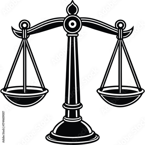 scales of justice vector icon