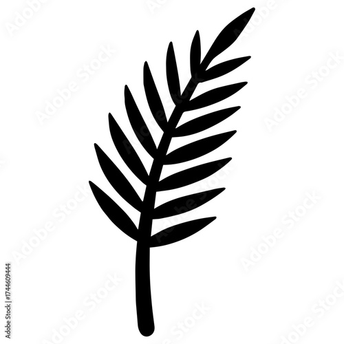 Palm branch (Palm Sunday) icon — Christian symbol of victory, peace, and Jesus’ triumphal entry into Jerusalem
