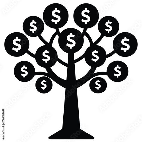 money tree vector icon