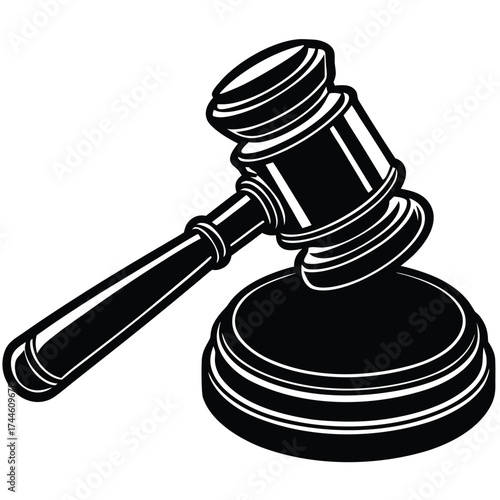 judge s gavel vector icon