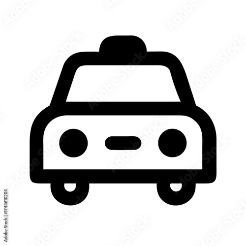 Taxi cab icon, representing transportation service
