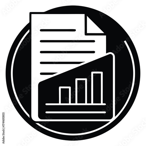 mutual fund document vector icon