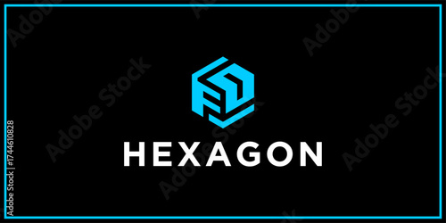 FD hexagon logo design inspiration