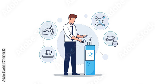 Essential Hygiene Practices: A Person Applying Hand Sanitizer for Optimal Protection and Well Being