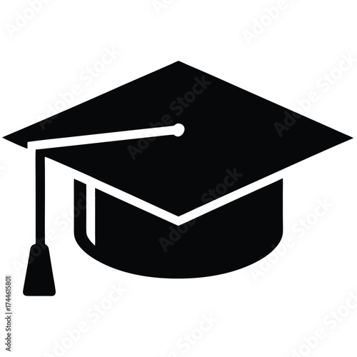 graduation cap  life achievement  vector icon