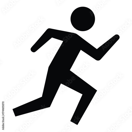 running person vector icon
