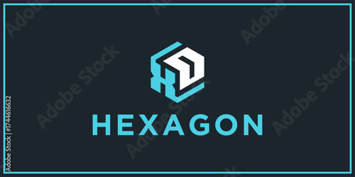 XD hexagon logo design inspiration	