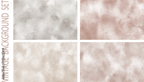 Set of vintage smoky background. Abstract watercolor paint backgrounds. Brush stroked painting. Color splash designs, Watercolor paper texture backdrop with splashes.	