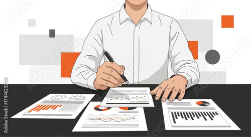 Financial Analysis and Evaluation: A Businessman Reviews Data and Makes Decisions