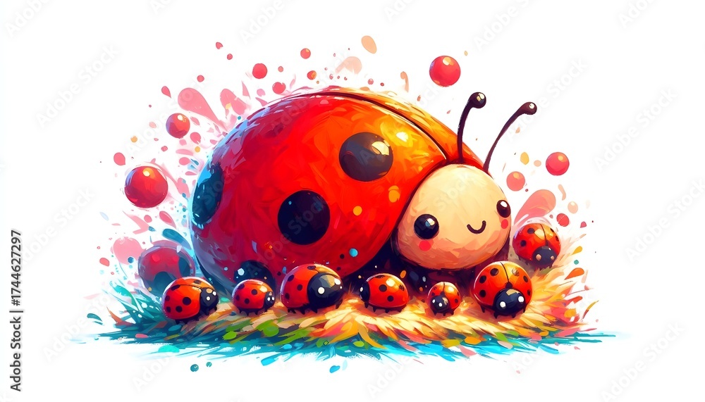 Naklejka premium Cute and colorful animal