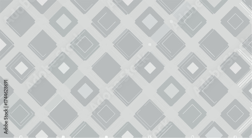 Geometric pattern of repeating diamond shapes in a grayscale design.