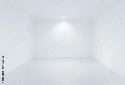 Wallpaper Mural Stark white room, bare walls, single light source, architecture, blank Torontodigital.ca