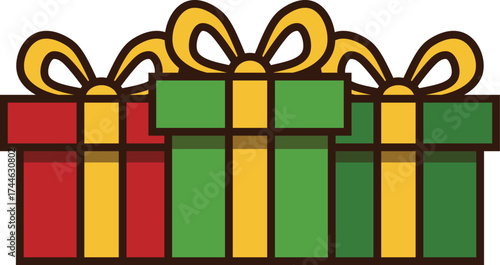 gift box vector outline and shape