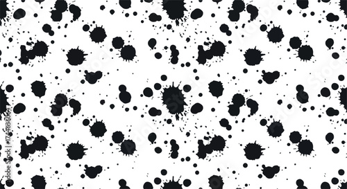 Ink blot pattern on white background creating a unique artistic design.