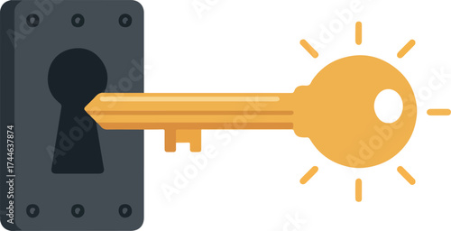 Key unlocking potential and ideas opening doors to success and innovation.