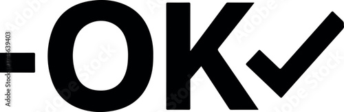 OK symbol with a checkmark representing approval and agreement positive.