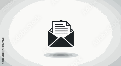 Open envelope with a letter inside representing communication and correspondence.