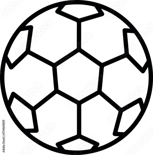 Soccer ball illustration showing the classic black and white design.