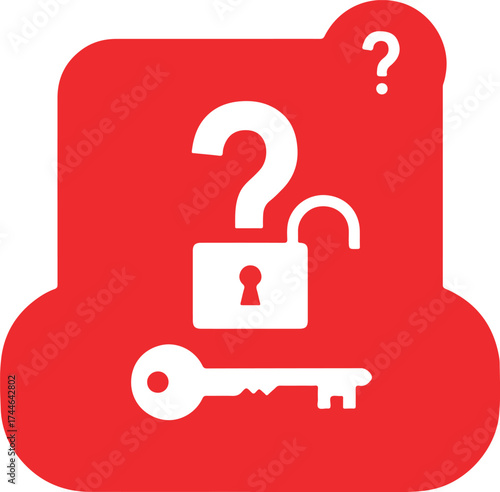 Unlock the Mystery Key Lock and Question Mark Symbolize Secrets.