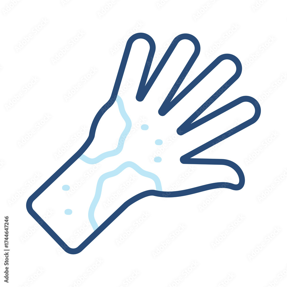 Obraz premium Rash Icon Color Outline Style. Vector Illustration Design