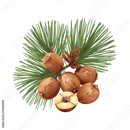 christmas decoration with pine cones
